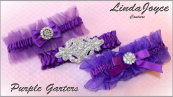 Purple Wedding & Bridal Garters