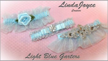 Light Blue Wedding & Bridal Garters