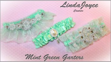 Mint Green Wedding & Bridal Garters