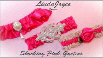 Shocking Pink Wedding & Bridal Garters