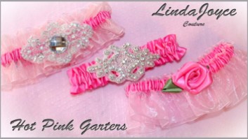 Hot Pink Wedding & Bridal Garters