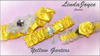 Yellow Wedding & Bridal Garters