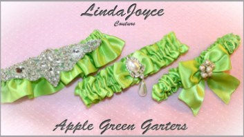 Apple Green Wedding & Bridal Garters
